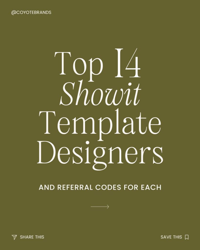 Showit Website Template Discount
